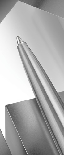 Balpen Parker Jotter XL Monochrome stainless steel M blister à 1 stuk-2