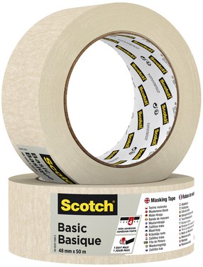Afplaktape Scotch Basic 48mmx50m beige-1