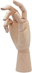 Ledenhand Conda rechts vrouw 25 cm naturel hout