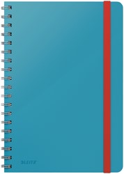 Notitieboek Leitz Cosy B5 160 blz spiraal lijn blauw