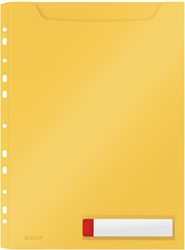 Insteekmap U-model Leitz Cosy harmonica A4 met perforatiestrip PP geel