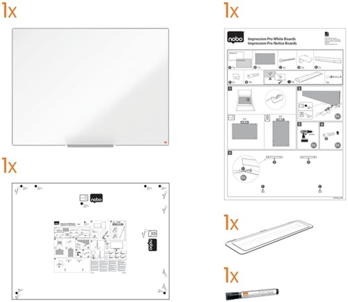 Whiteboard Nobo Impression Pro 45x60cm emaille-1