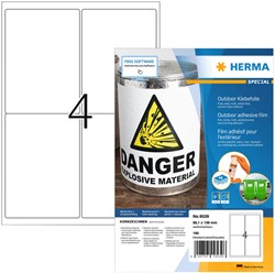 Etiket HERMA 9539 99.1x139mm weerbestendig wit 160 stuks