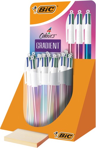 Balpen Bic 4kleuren gradient medium assorti-2