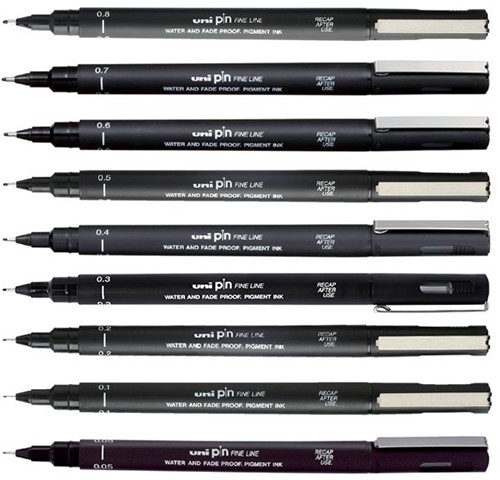 Fineliner Uni-ball Pin 0.3mm blauw-2