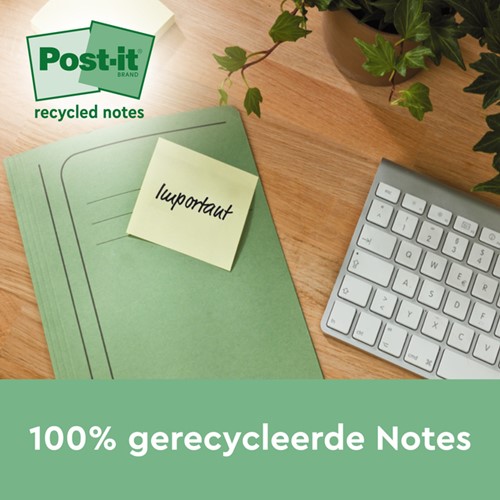 Memoblok Post-it 654 RSS12CY 76x76mm geel 14+4 gratis-3