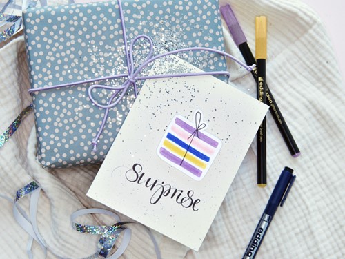 Brushpen edding 1340 glitter assorti set à 4 stuks-1