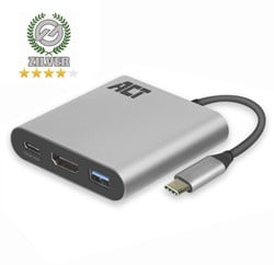 Adapter ACT USB-C multiport voor 1 HDMI monitor