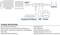 Hub ACT USB-C 3.0 3x USB-A Gigabit ethernet-5