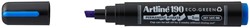 Permanent marker Artline 190  Dry Safe Eco schuin 2-5mm blauw