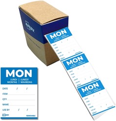 Etiket Avery HACCP maandag-blauw 40x56mm 500 stuks