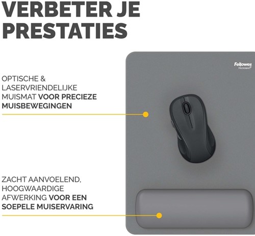 Muismat met polssteun Fellowes Breyta XL grijs-3