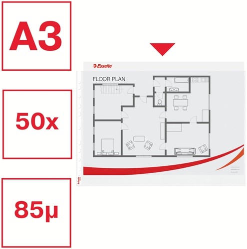 Showtas Esselte PP A3 11-gaats dwars 50 stuks-7