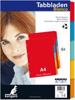 Tabbladen Kangaro 4-gaats PE405 5-delig assorti karton-2