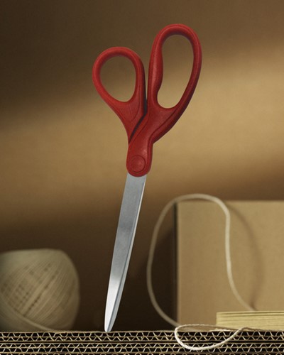 Schaar Scotch 18cm universeel rood blister-1