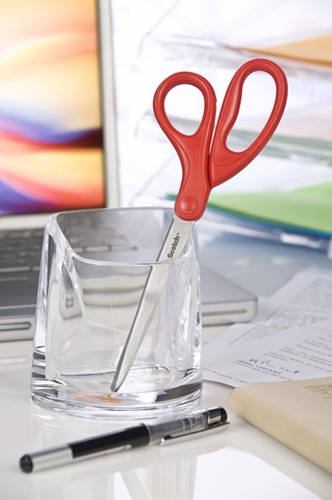 Schaar Scotch 18cm universeel rood blister-3