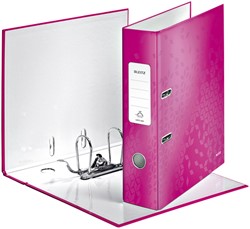 Ordner Leitz WoW 180° gelamineerd 80mm A4 roze