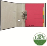 Tabbladen Leitz 4-gaats 4350 6-delig grijs karton-11