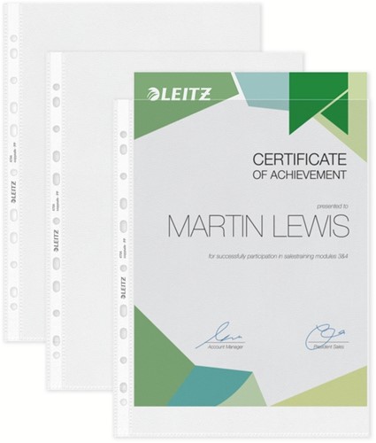 Showtas Leitz Premium 0.10mm PP A4 transparant 100 stuks-1