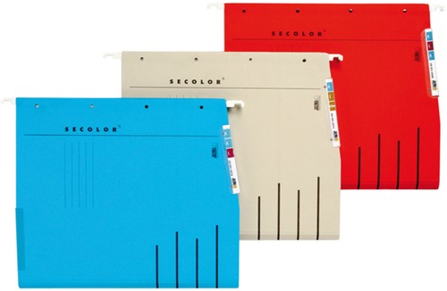 Hangmap Djois Secolor recycled lateraal voor legbord rood-2