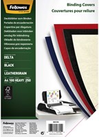 Voorblad Fellowes A4 lederlook zwart 100 stuks