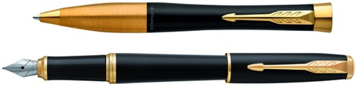 Balpen en vulpen Parker Urban matt black GT medium 2 stuks-2
