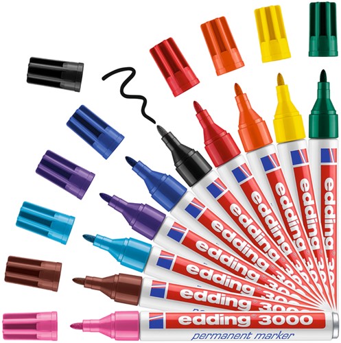 Viltstift edding 3000 rond 1.5-3mm rood violet-1