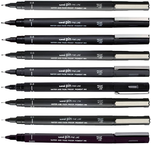 Fineliner Uni-ball Pin 0.4mm zwart-2