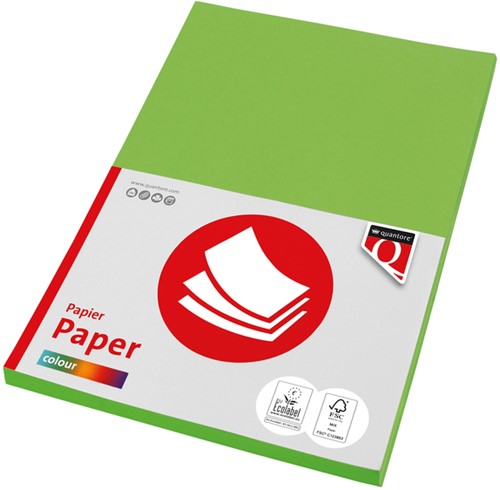 Kopieerpapier Quantore Colour A4 120gr helgroen 100 vel