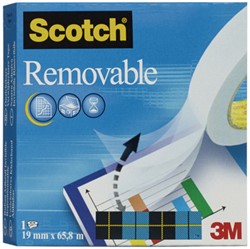 Plakband Scotch 811 19mmx66m onzichtbaar verwijderbaar mat