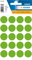 Etiket HERMA 1878 rond 19mm fluor groen 100 stuks