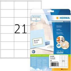 Etiket HERMA 4361 70x42mm premium wit 525 stuks