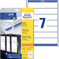 Rugetiket Avery smal 38x192mm zelfklevend wit-2