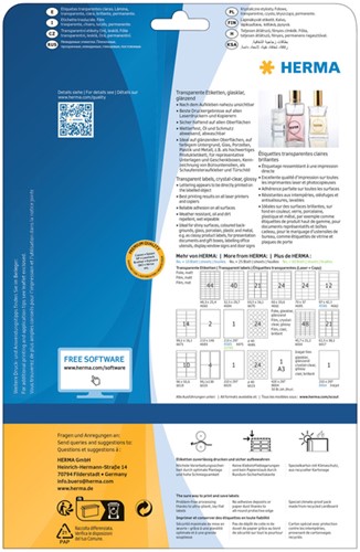 Etiket HERMA 8018 96x50.8mm transparant 250 stuks-1