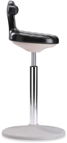 Bimos Labster Stahulp - zitting pur zwart - schotel kunststof grijs - 65-85cm zithoogte
