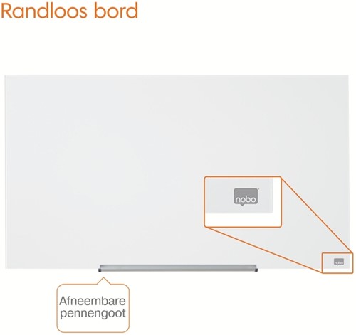 Glasbord Nobo Impression Pro 126x71cm briljant wit-6