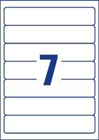 Rugetiket Avery smal 38x192mm zelfklevend wit-3