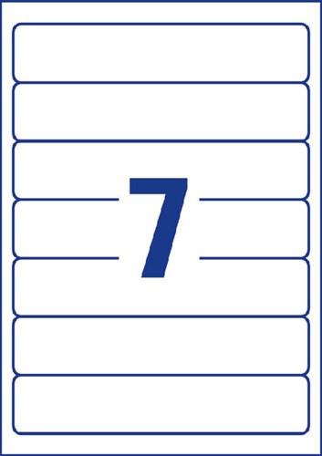 Rugetiket Avery smal 38x192mm zelfklevend wit-3