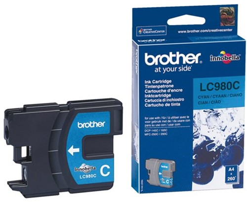 Inktcartridge Brother LC-980C blauw