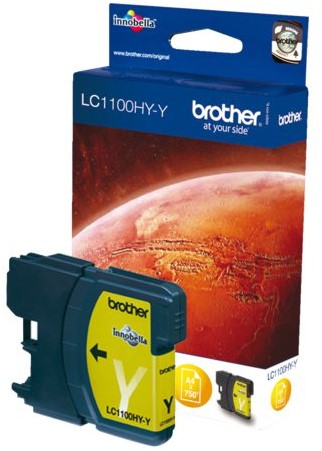 Inktcartridge Brother LC-1100HYY geel HC