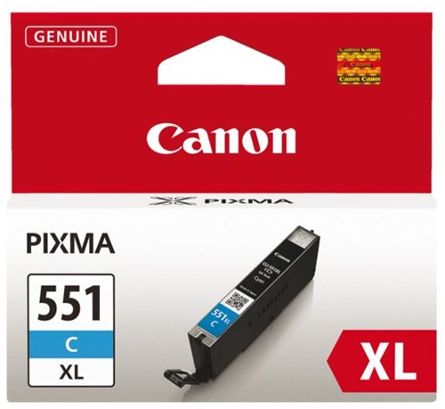 Inktcartridge Canon CLI-551XL blauw HC