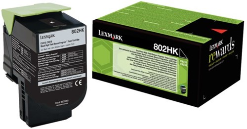Tonercartridge Lexmark 80C2HK0 prebate zwart HC
