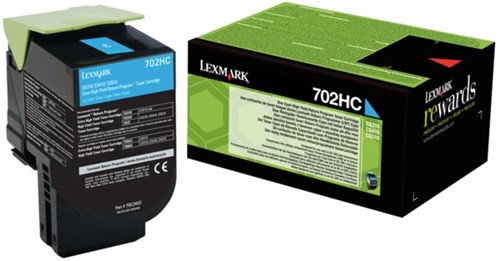 Tonercartridge Lexmark 70C2HC0 prebate blauw HC