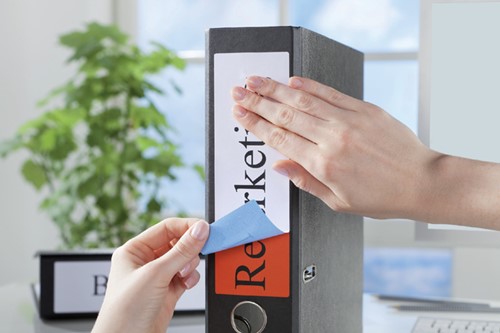 Rugetiket Avery smal 38x192mm zelfklevend wit-1
