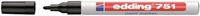 Paintmarker edding 751 op oliebasis 1-2mm zwart blister à 1 stuk-2