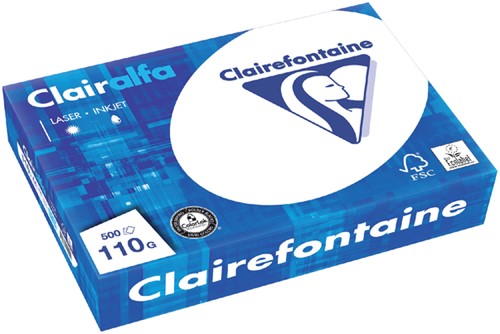 Kopieerpapier Clairefontaine Clairalfa A4 110gr wit 500 vel