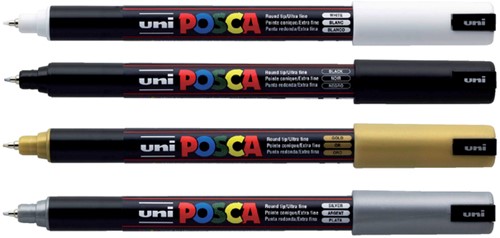 Paintmarker Uni POSCA PCF350 Brush 1-10mm goud-2