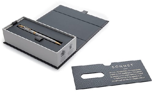 Balpen Parker Sonnet stainless steel GT medium-1
