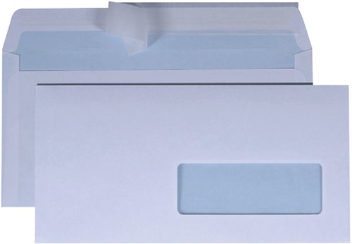 Envelop Quantore 114x229mm venster 4x11cm rechts zelfkevend 50 stuks