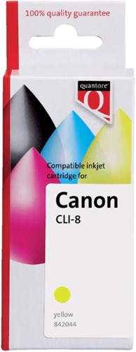 Inktcartridge Quantore Canon CLI-8 geel+chip